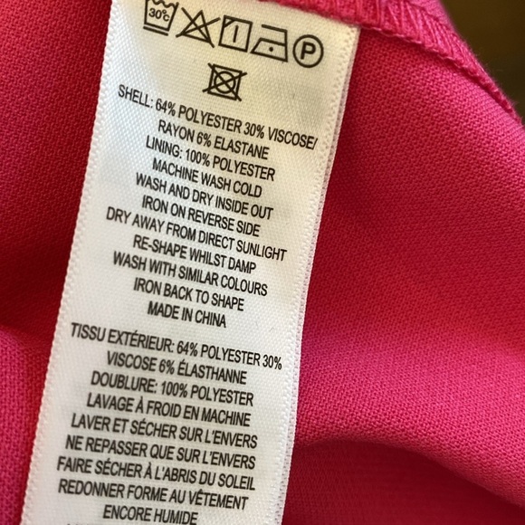 French Connection Pink V-Neck Bow Envelope NEW Dress size 8 adjustable straps - Picture 13 of 13